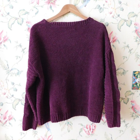 🔮 Twilight Purple Chenille Sweater - Picture 6 of 7